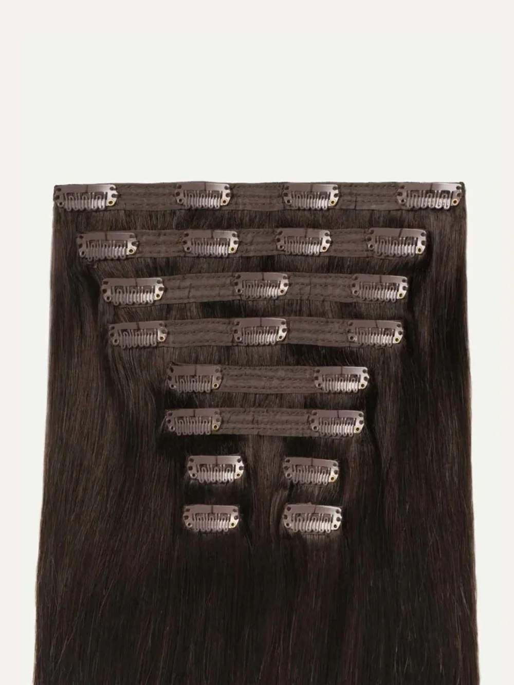 Luxy 24 inch Classic Dark Brown Clip-Ins 240g - NEW